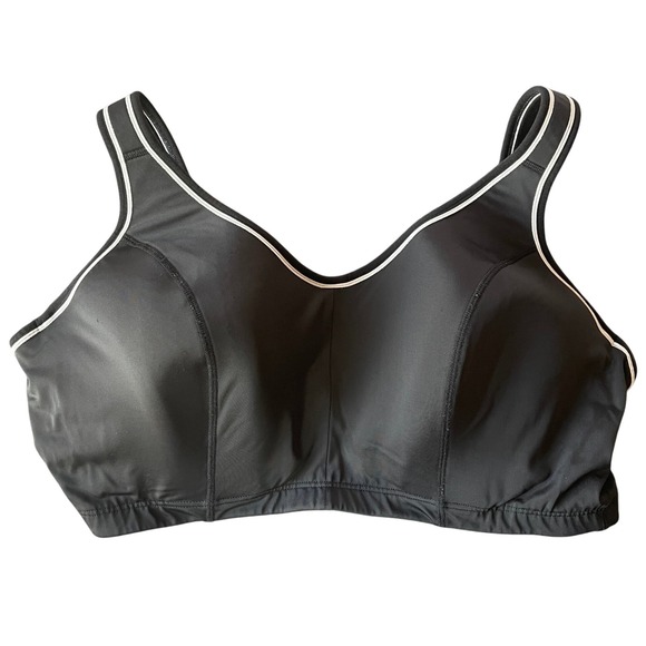 Livi Active Molded Underwire Sports Bra Womens 42F Black Plus Size Athletic - Picture 1 of 8